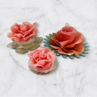 Lifelike Rose Candles