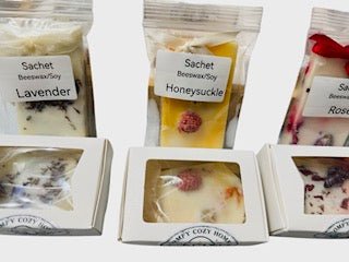 Botanical Wax Sachets Roses Lavender Honeysuckle - Comfy Cozy Home