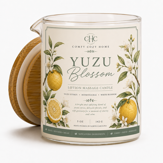 Yuzu Blossom Lotion Massage Candle – 5.5 oz massage oil candle