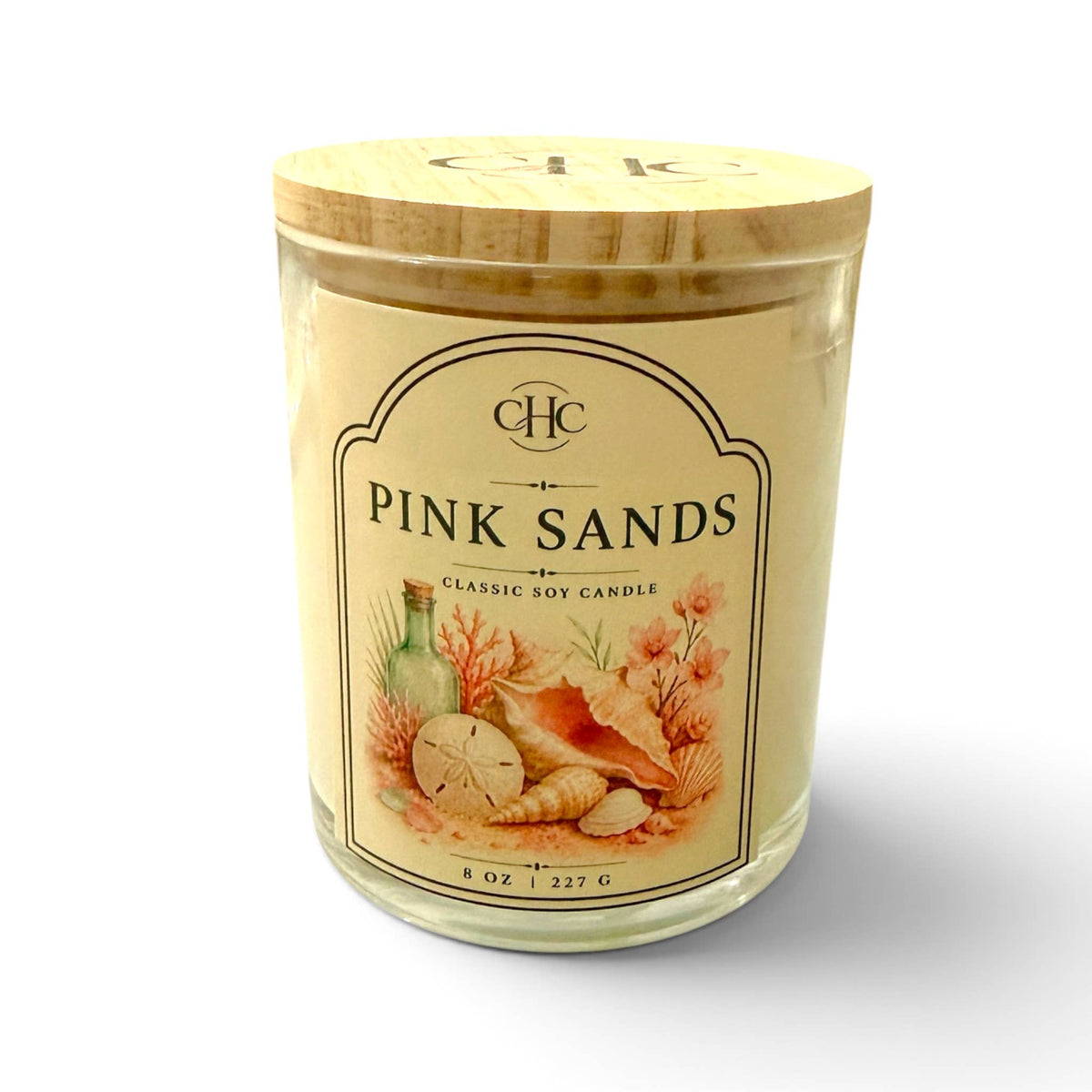 Pink Sands Classic Soy Candle – detail view 3