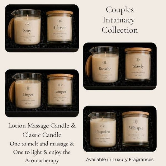 Breathe Slowly Couples Massage Candle Gift Set
