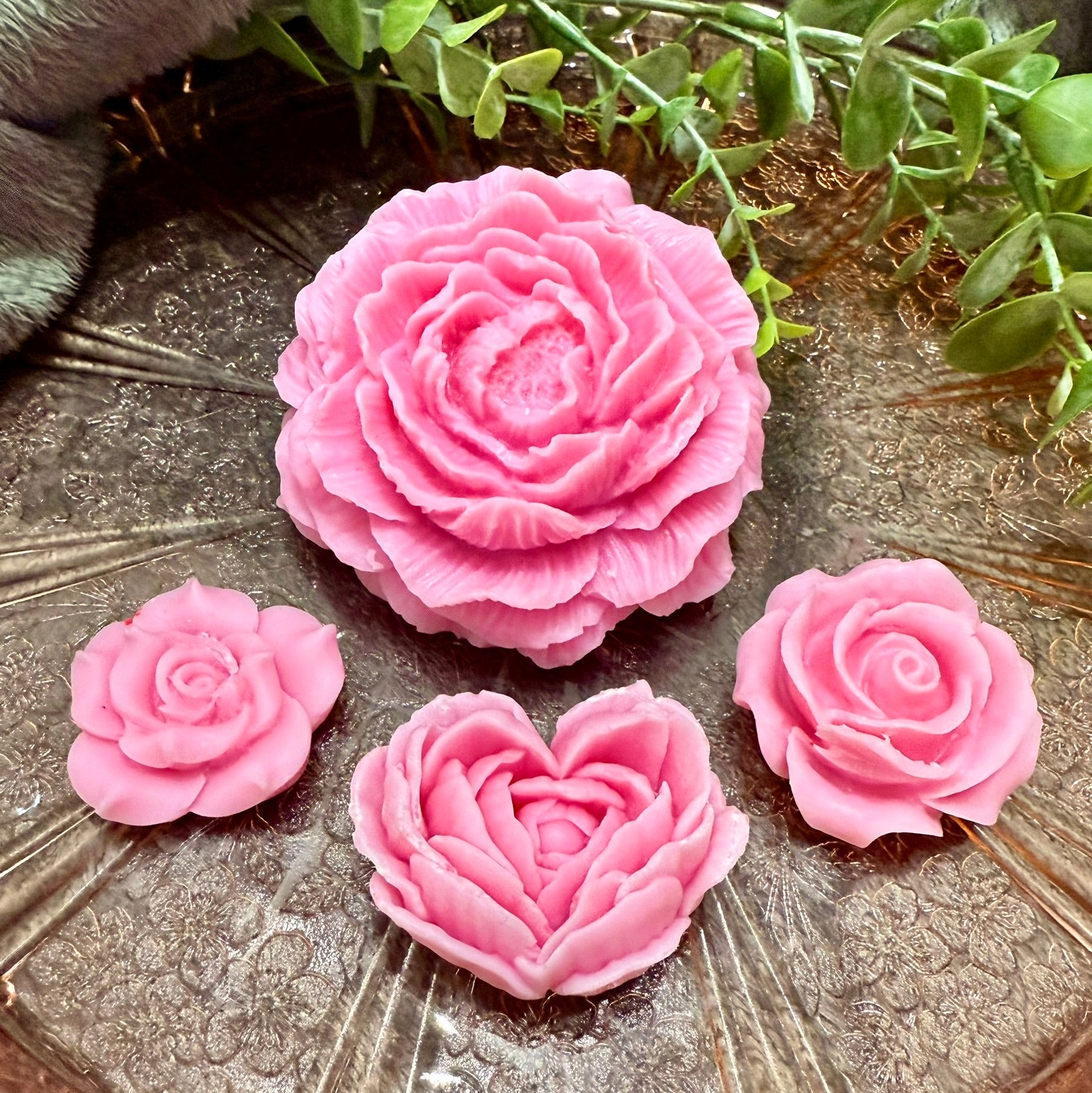 Fancy Floral Melts Pink Roses
