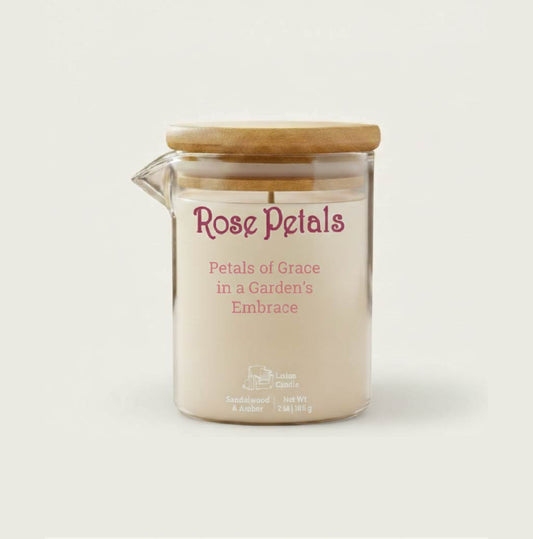 Luxury Fresh Cut Roses Lotion Candle | 2-in-1 Massage & Body Oil