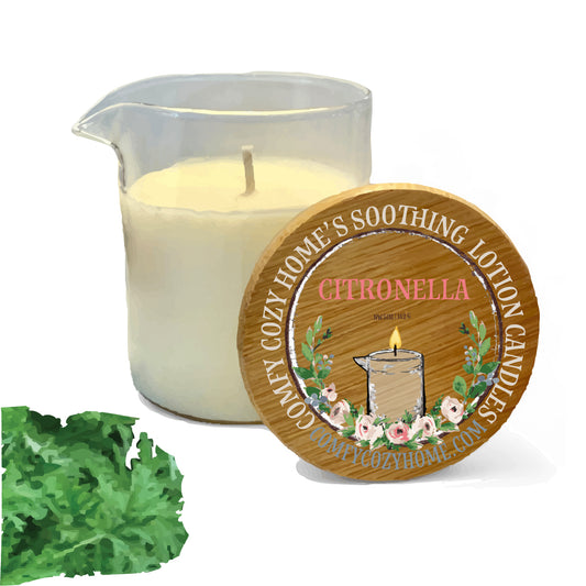 Lotion Massage Candle - Citronella - Peppermint - Eucalyptus