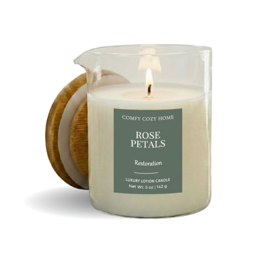 Rose Petals Lotion Candle by Comfy Cozy Home