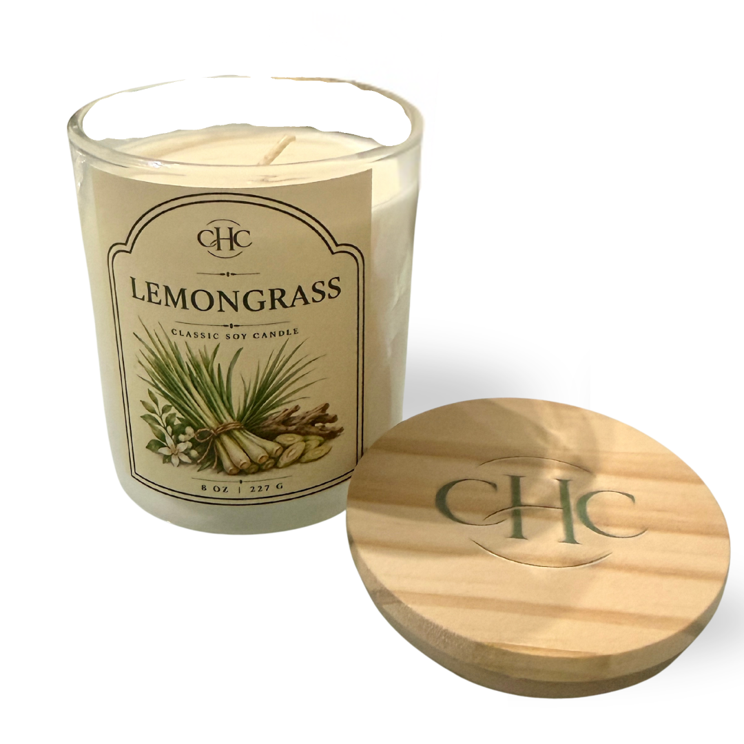 Lemongrass Classic Soy Candle – detail view 2