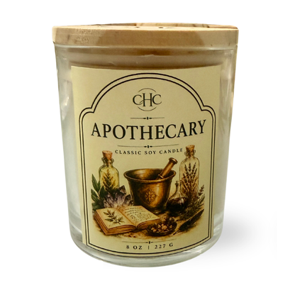 Apothecary Classic Soy Candle – 7.5 oz hand-poured soy candle in lidded jar